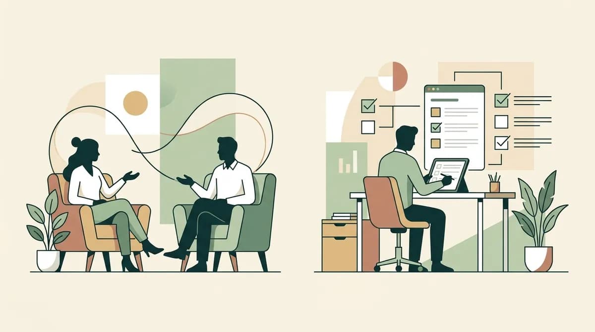 Conversation vs questionnaire RH : guide DRH 2026